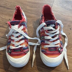 Rocket Dog Multicolor Stripe Sneakers with White Laces